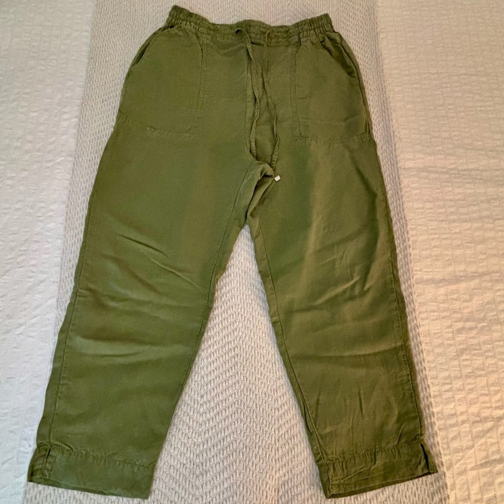 Green Cotton Jogger Pants